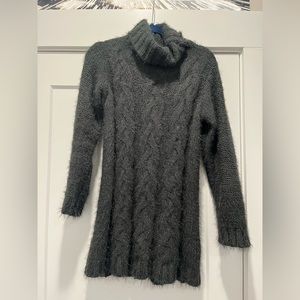 Lulu’s Dark Green Turtleneck Sweater Dress